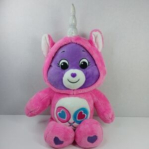 Care Bears 12” Share Bear Unicorn 2021 Hoodie Friends Collector Purple Plush
